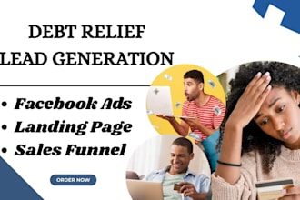 generate debt relief lead debt settlement website debt relief lead generation