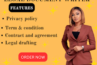 write legal contract agreements terms and condition legal notice privacy policy
