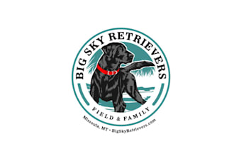 design elegant big sky retrievers logo