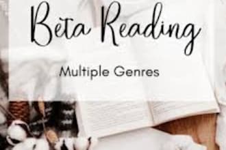 be your professional beta reader and deliver constructive manuscript feedback
