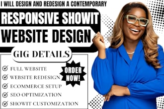 design, redesign and customize your showit website
