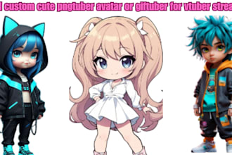 design and rig pro high quality vtuber live2d or pngtuber model for your stream