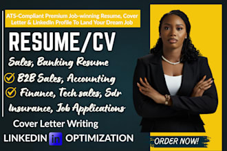sales resume, finance, tech sales, banking resume b2b sales, accounting, sdr