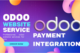 design odoo business website, odoo crm, odoo app, integrate payment gateway, api