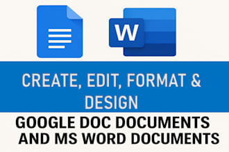 create and edit ms word and google doc documents