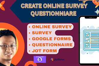 create online survey, questionnaire using google form and jotform