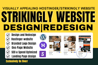 design strikingly hostinger wordpress onepage website hosting design redesign