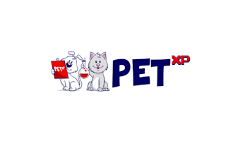 craft a fun catchy pet website name with big brand and logo