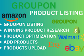 product listing groupon product listing amazon listing etsy and groupon listing