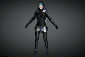 create stunning 3d game character like aaa, knight, viking worrior