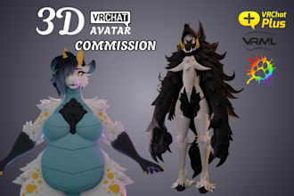do detailed vrchat avatar, furry nsfw model, vtuber character, animaze, vrm