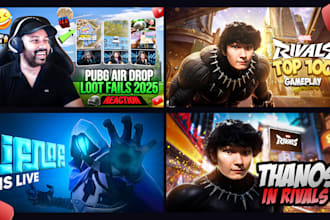 design eye catchy youtube thumbnail