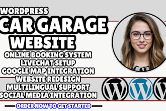 car garage website auto repair website mechanic website car parking website