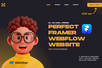 design redesign responsive framer website , webflow website