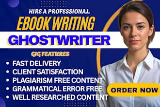 be your ebook ghostwriter book writer ghost book writer  nonfiction ghostwriter