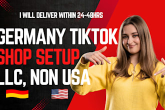 create germany tiktok shop USA llc setup tiktok shop marketing german tiktokshop