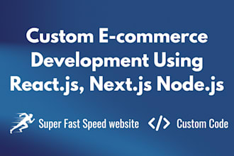 build a custom ecommerce website with react js, next js