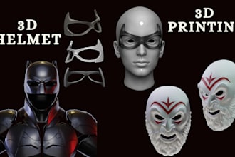 sculpt 3d model 3d cosplay mask 3d helmet armor  pepakura render for 3d printing