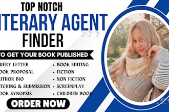 find literary agent write query letter book proposal and pitching for publishing