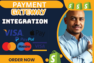 integrate paypal, stripe, crypto, API or shopify payment gateway