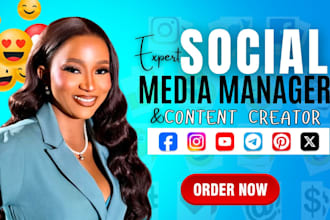 be you social media manager instagram marketing fb tiktok and content creator