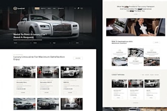 design chauffeur website, limousine and taxi booking website