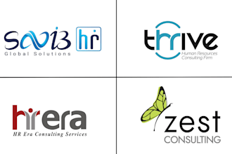 create HR, human resources management, consulting firm logo design