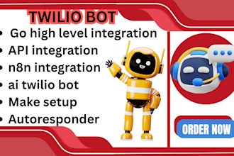 develop ai voice agent, whatsapp chatbot ai, discord bot host, twilio bot vapi