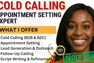do lead generation cold calling business appointment setting contact research