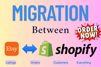 import, migrate etsy store to shopify and shopify to etsy
