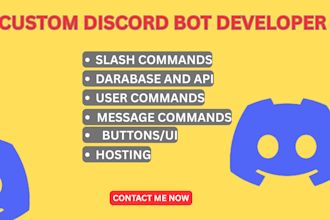 create a powerful  custom discord bot tailored to your server needs