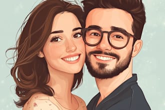 make cute self portrait, couple, or idol