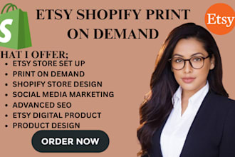 do etsy shopify print on demand printify, etsy digital product print on demand