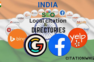 build top 300 indian local citations and directories for your business