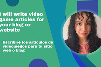 write video game articles for your blog or website