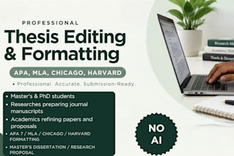 edit phd thesis, dissertation or academic research paper with apa 7 formatting