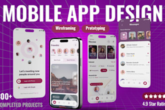 do figma mobile app UI UX design with prototyping