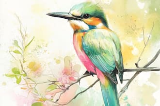 illustrate anything in watercolor style