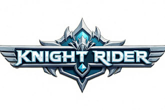 design outstanding knight rider logo with express delivery