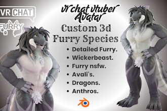 model custom vrchat avatar nsfw vtuber model furry avatar for vseeface animaze
