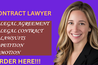 draft court pleadings, motion, lawsuit, complaint, petition, appeal, answer, nda