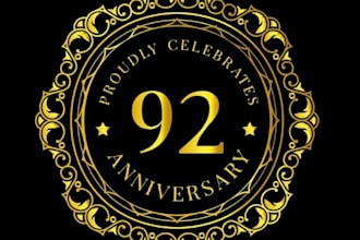 design logo for your anniversary celebration