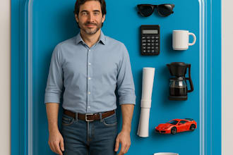 create an action figure blister mockup style photo