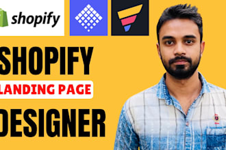 design beautiful shopify product landing page with pagefly or gempages