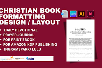 do christian book formatting daily devotional, prayer book, journal ebook design