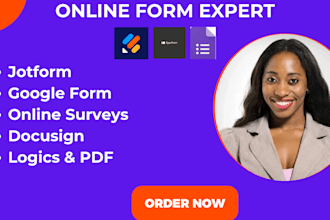 create online forms and surveys using jotform google form and typeform