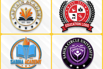 design childcare daycare education school university institute and academy logo