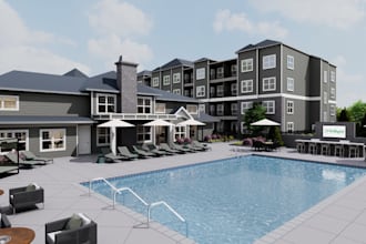 refurnish 3d exterior design,facade render,house layout,outdoor patio,front elev