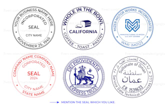 seal or stamp design official stamp company seal modern stamp