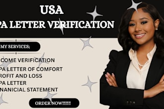 get you US CPA letter CPA comfort letter CPA verification